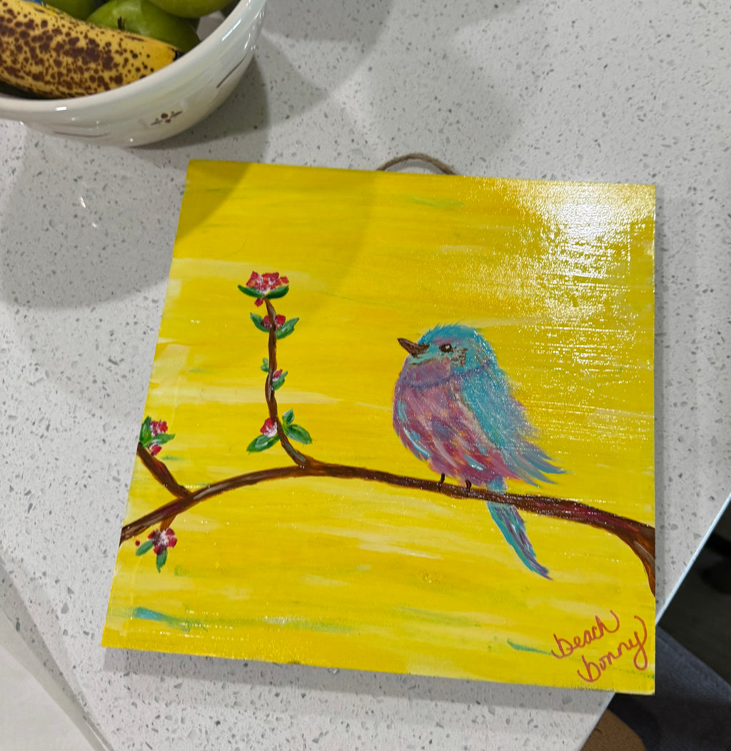 blue bird by beach bonny