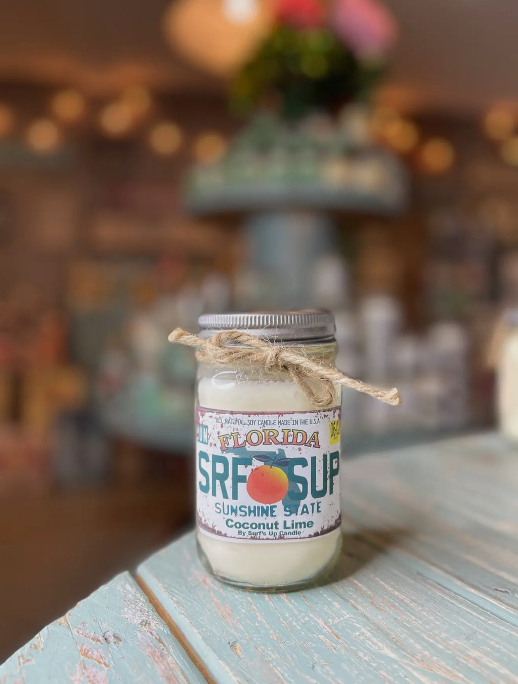 Florida License Plate Candle
