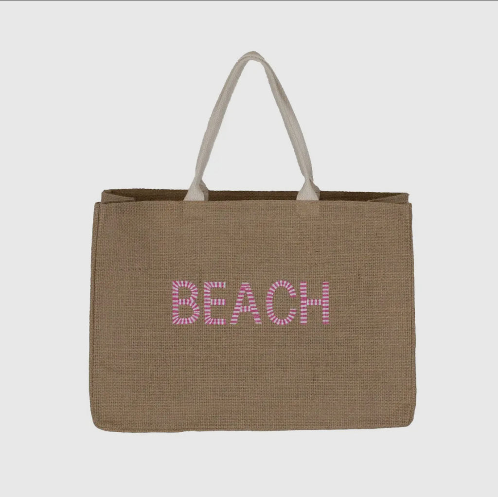 Beach Tote Natural/Pink