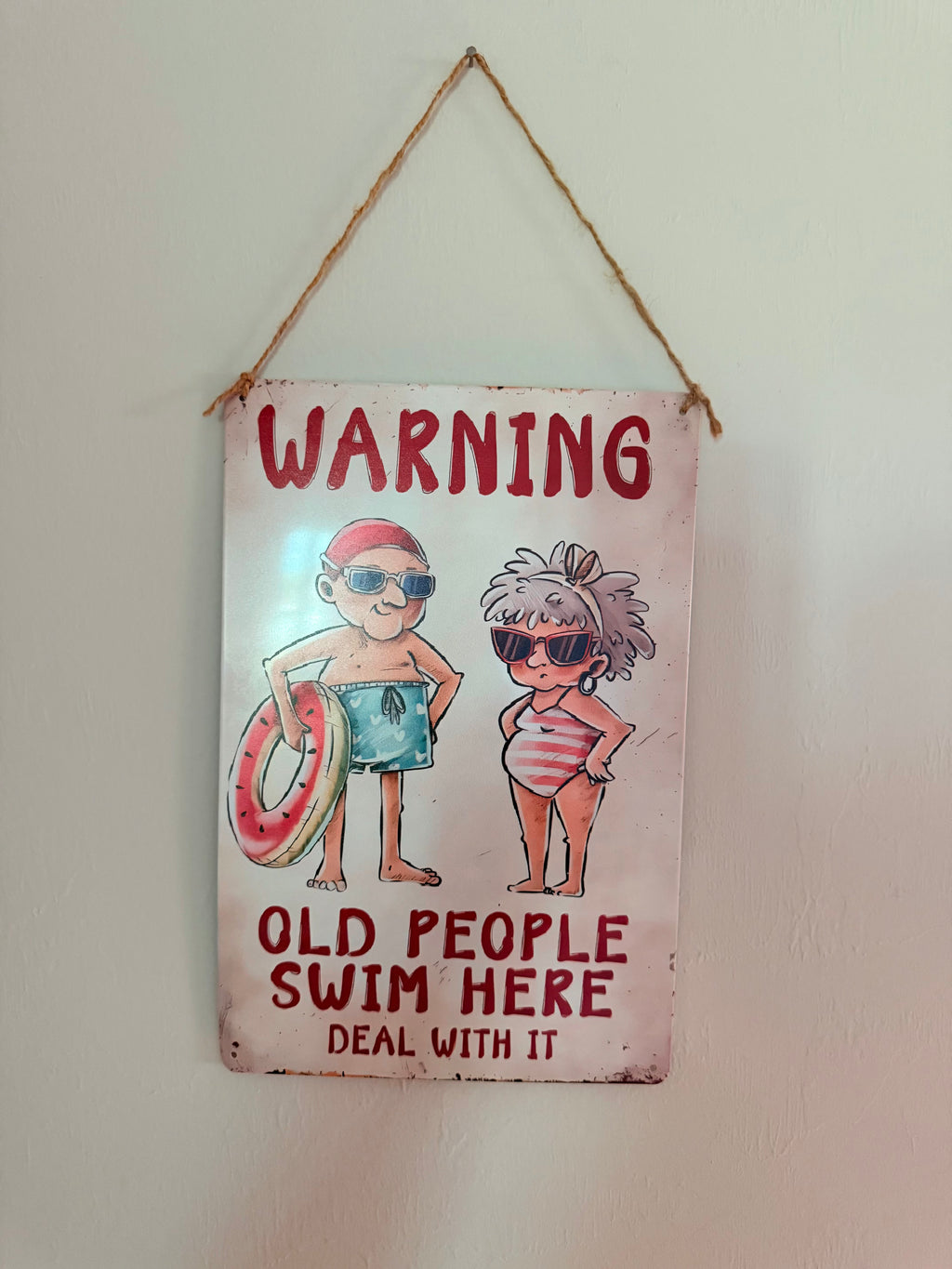 Warning Old People sign