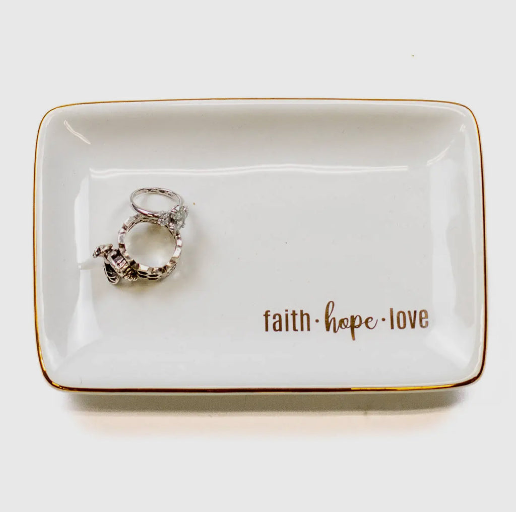 Faith Hope Love trinket dish