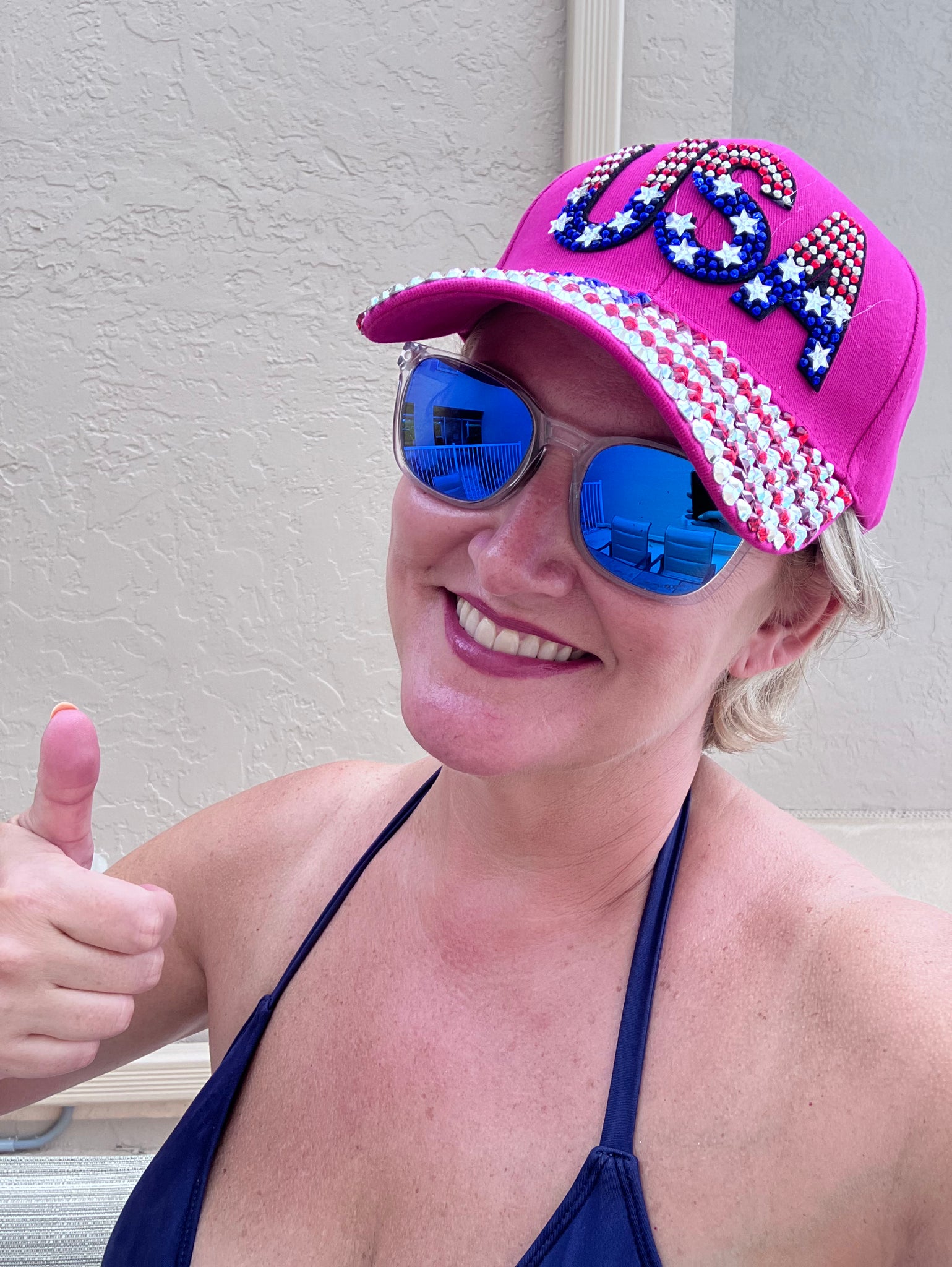 Hot Pink USA hat