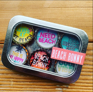 beach bonny bottle cap magnets