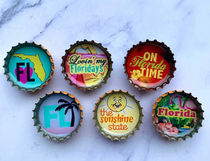 Florida bottle cap magnets