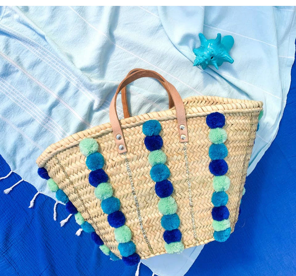 Miami Straw Basket, Beach bag