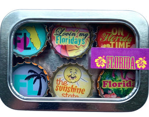 Florida bottle cap magnets